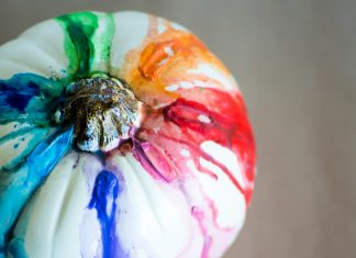 Melted Crayon Pumpkin