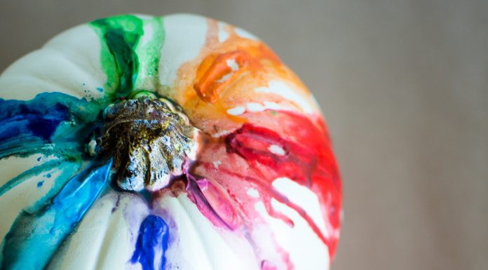 Melted Crayon Pumpkin