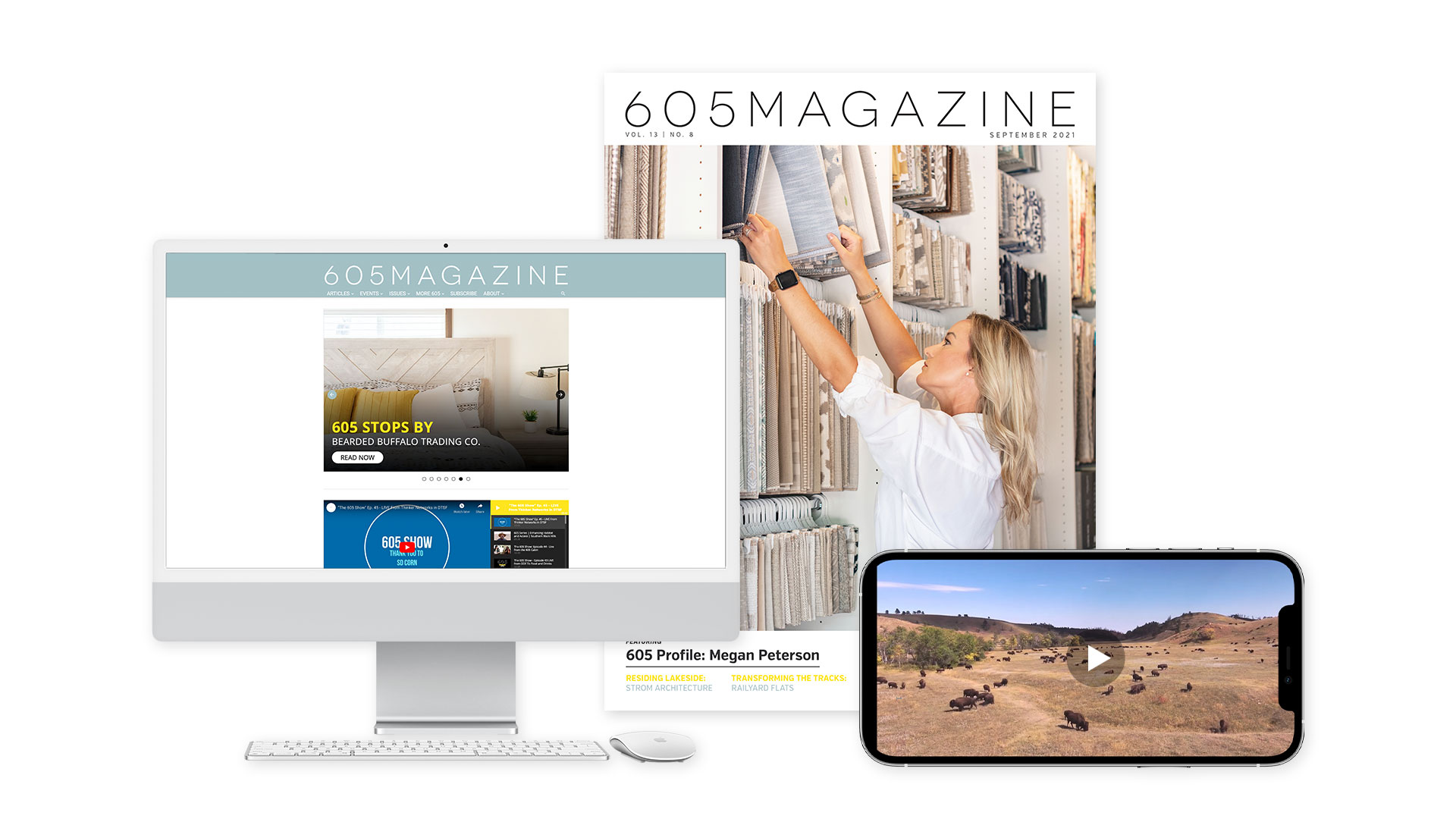 605 Magazine formats (web, mobile, print)